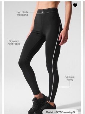 Alo High-Waist Airlift Black Leggings